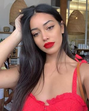 Cindy Kimberly Red Dress, Red Lipstick, Your White Cum