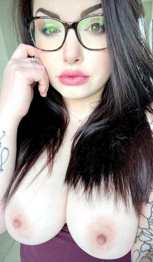 Busty Glasses Selfie