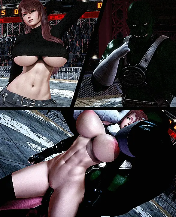 Female Fighter vs monster #2 (honey select#66)