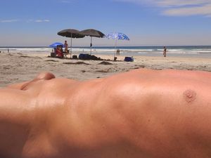 No tan lines here...just smooth, oiled cock