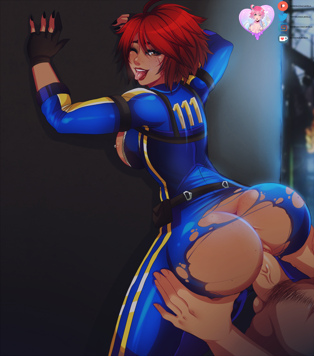 Artist intent aside. I’d say this vault dweller is growing as they fuck.