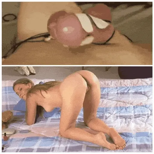 Estim hot blonde cumshot tribute