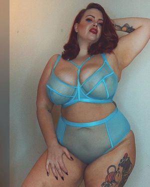 Georgina Horne In Baby Blue Lingerie