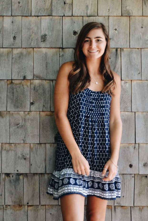teen in dress