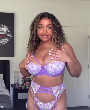 Corie Rayvon looking cute in lingerie
