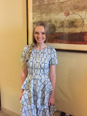 cute blonde in dress