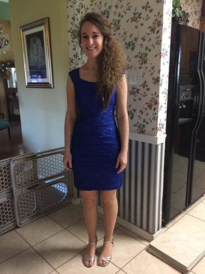 blue dress