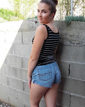 "i see you staring at my ass and jerking, why don't you just cum on it?"