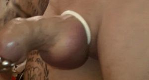 Shaved, Oiled & wearing a Cock ring