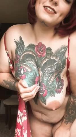 Tattooed BBW Unties Her Sundress