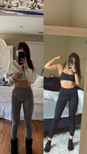 Chrissy Costanza fit and flexing muscles