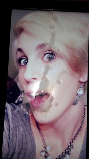 short hair blonde cum tribute