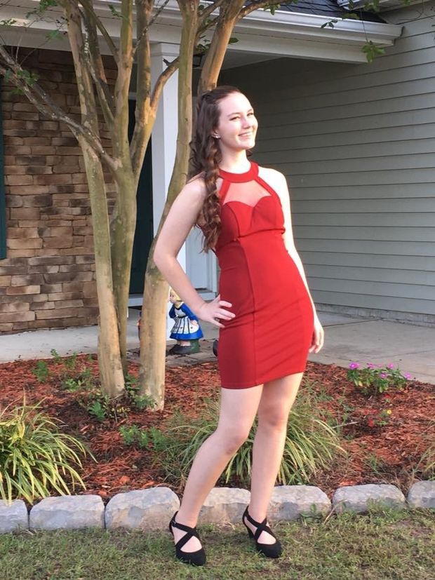 red dress teen