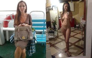 Tourist babe on and off