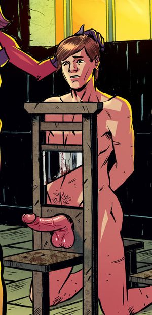 The near future. Accused of harassment, without delay, publicly cut off the cock and balls