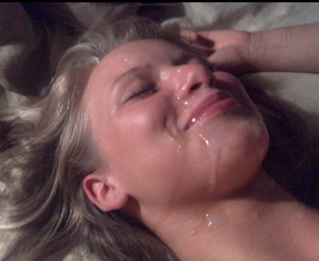 Blonde girlfriend facial