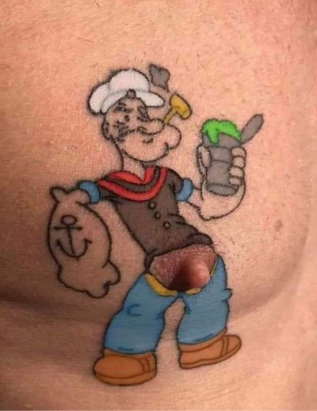 Funny popeye penis