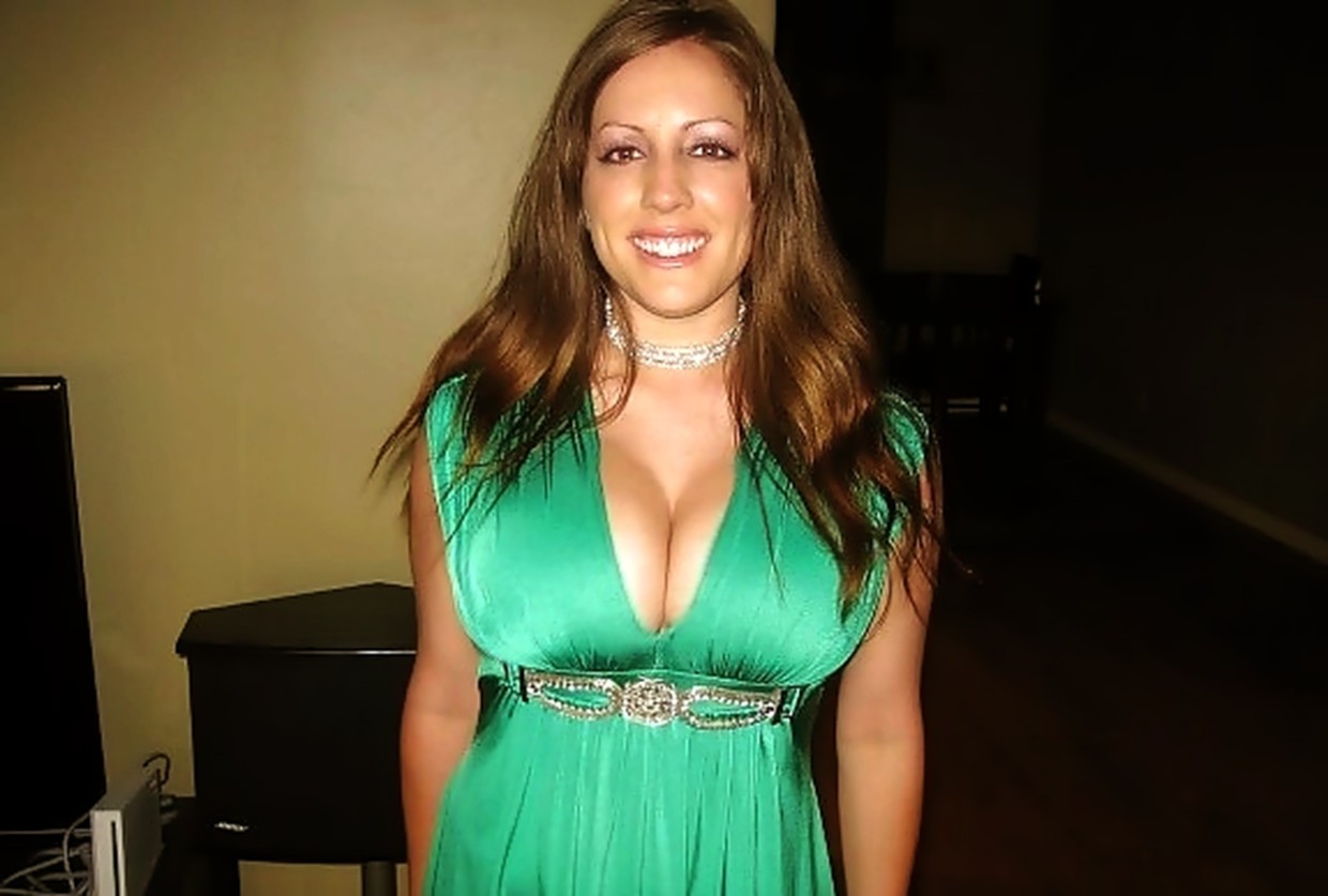 A 46 year old mother with huge natural tits modeling the dress her teen son bought before they go to dinner!