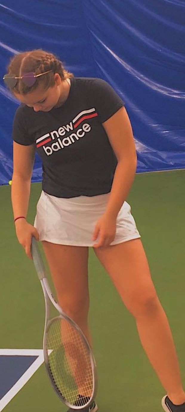 Bella tennis outfit legs