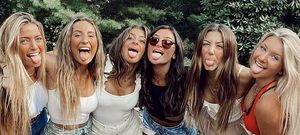 Babes with tongues out