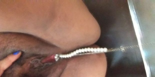 Playing with some pearls in my pussy