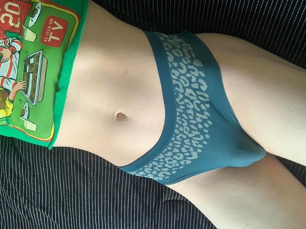 Chilling in my new underwear (: