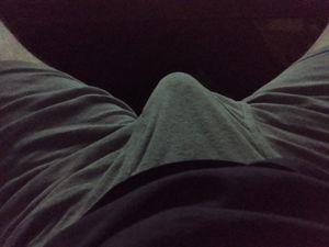 Must've had a good dream. Need a lady with some thickness to get on it.