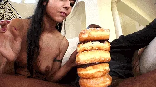 Babe dunkin for do-nuts!