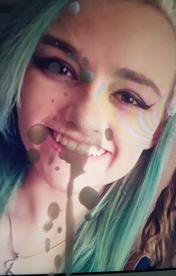 cum tribute for cute green-haired teen