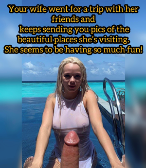 The pleasure of getting pics while she's out with friends