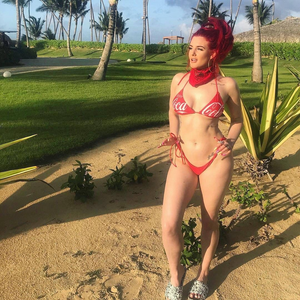 Justina Valentine in a Coca-Cola bikini