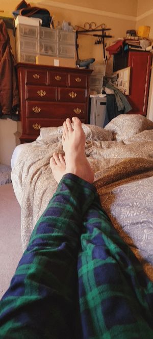 Chilling in my pajamas