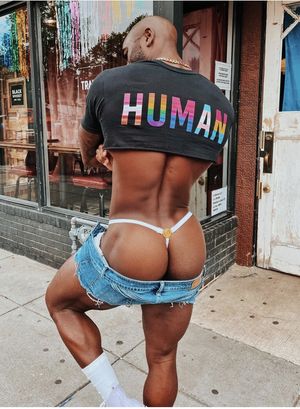 Perfect ass in g string