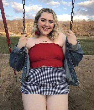 Cute Chubby Teen In A Short Skirt