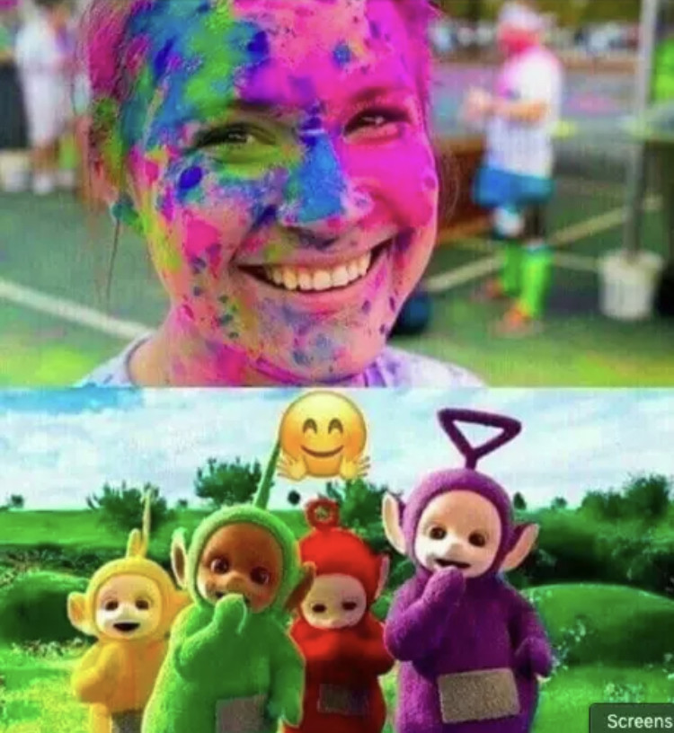 Colorful bukkake