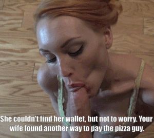 Paying the pizza guy