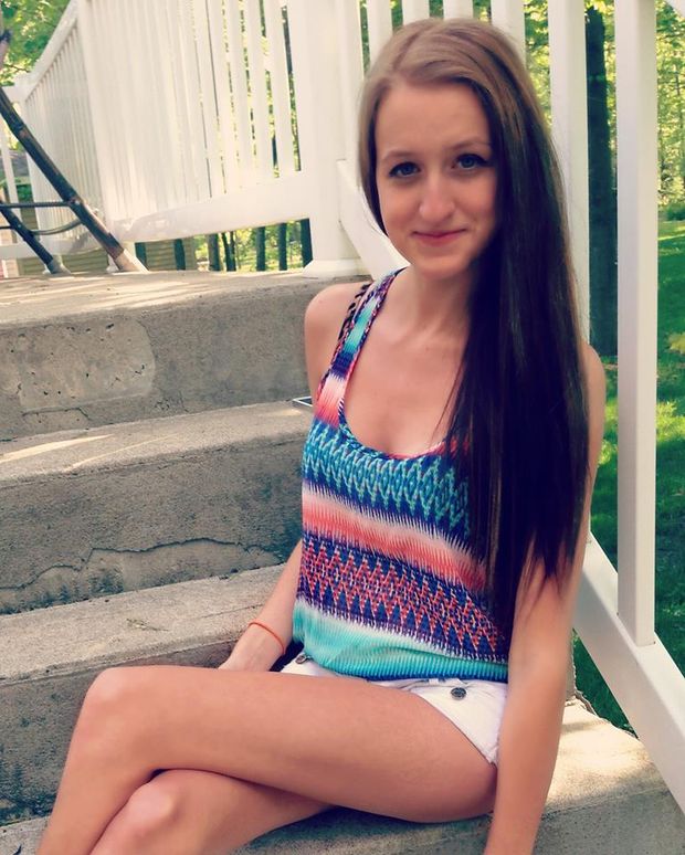 skinny teen in white shorts with her legs crossed