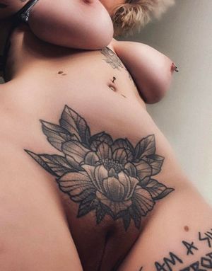 Flower above the slit