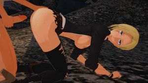 Futa - Attack on Titan - Annie Leonhart gets creampied by Mikasa Ackerman - 3D Porn