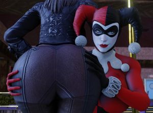 Harley Quinn grabbing an ass