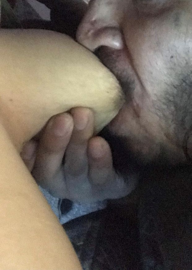 My mom let’s me play with her tits here’s me sucking them natural tits