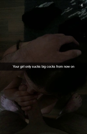 Your gf only sucks big cocks from now on