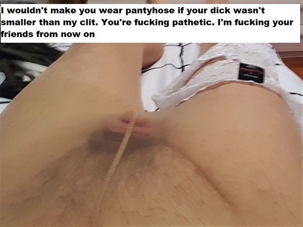 Pathetic Little Dick in Pantyhose