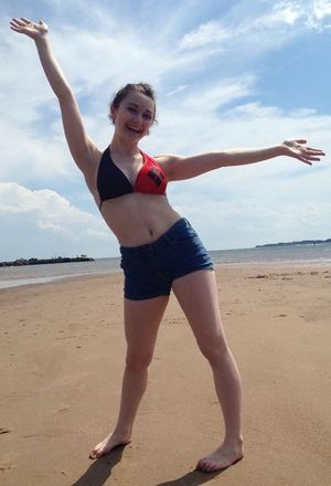 petite teen at the beach