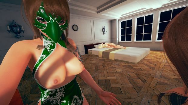 HS2 - Masked Green Dress