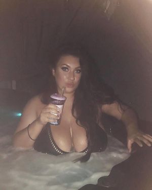 Having A Drink In the Hot Tub