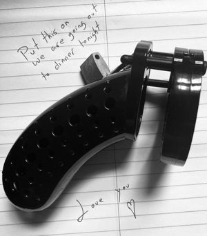 Put on your chastity cage