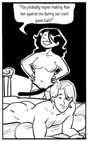 He lost a bet in a card game