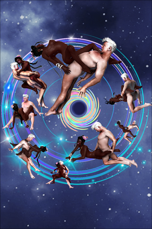 Feral Fred's Kama Sutra - Black star orchid woman has gyrating hot sex with Fred doggy style, cowgirl, saddleback positions, etc.