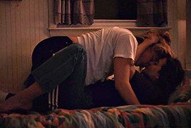 Lesbian Kissing on Bed